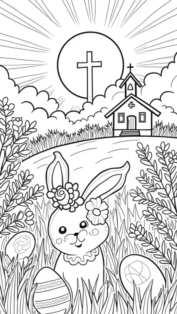 religious preschool easter coloring pages